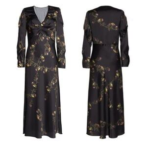 Black Satin Maxi Dress